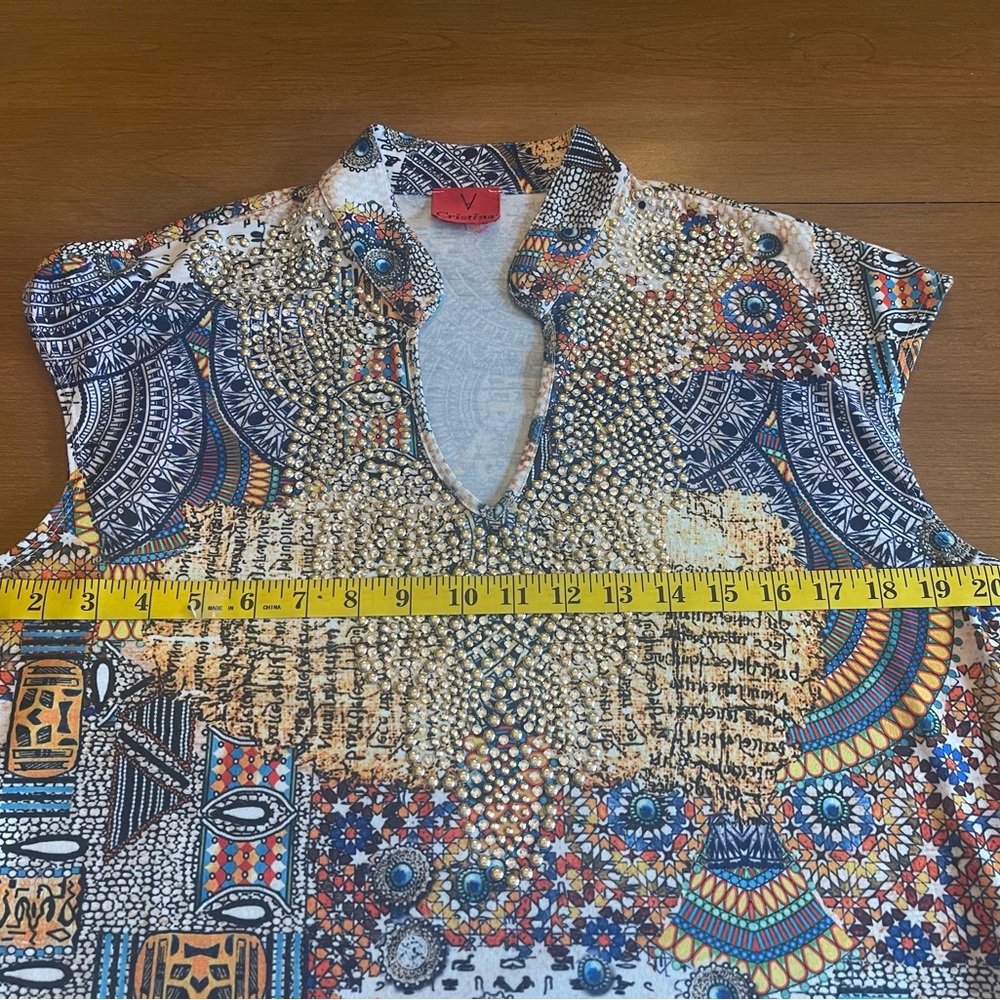 V Cristina V-Neck Sleeveless Tunic Size Large - Picture 4 of 6